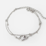 BRA DOUBLE CHAIN BALL DOUBLE CIRCLE GEM CONNECT