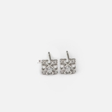 E STUD SQUARE CROSS TINY GEM