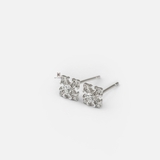 E STUD SQUARE CROSS TINY GEM