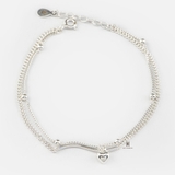 BRA DOUBLE LINE WAVE POLE AND DROP BUBBLE HEART