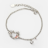 BRA RAINBOW STONE HEART AND BOW GEM