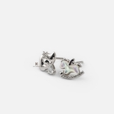 E STUD UNICORN AND CLOUD DROP WATER GEM