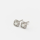 E STUD SQUARE FLOWER OPAL STONE