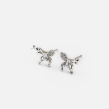 E STUD SPECIAL BUTTERFLY RECTANGLE GEM