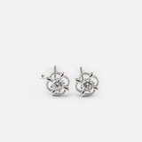 E STUD SQUARE FLOWER SQUARE GEM