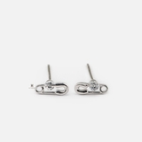 E STUD SAFETY PIN CIRCLE GEM