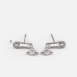 E STUD SAFETY PIN DROP PLANET GEM