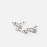 E STUD SAFETY PIN DROP PLANET GEM