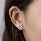 E STUD DEVIL PINK GEM