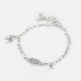 BRA BIG CHAIN DROP HORSE AND COIN CHARM