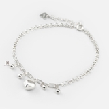 BRA SWEET CHAIN MULTI CLIP DROP BALL AND BIG BUBBLE HEART