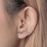 E STUD BRAND ROSE OXIDIZE
