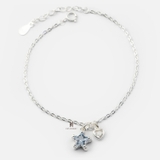 BRA BLUE STAR GEM AND MINI HEART GEM