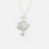 N CRESCENT MOON AND PLANET GEM DROP BLING STAR GEM