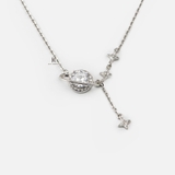 N BIG CIRCLE GEM PLANET DROP CHAIN BLING STAR