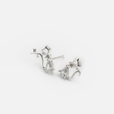 E STUD CAT DROP SHAPE GEM TAIL