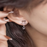E STUD BIG FLOWER SHAPE DROP MINI FLOWER