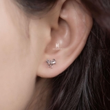 E STUD LAYER BOW GEM AND TINY GEM