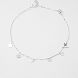 BRA MULTI CIRCLE TAG AND SINGLE CIRCLE TAG WITH TINY GEM