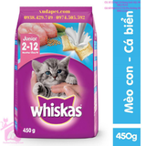 Thức ăn cho mèo con Whiskas vị cá biển và sữa dưới 1 tuổi - SP005304