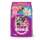 Thức ăn cho mèo con Whiskas vị cá biển và sữa dưới 1 tuổi - SP005304