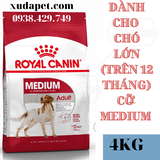 THỨC ĂN ROYAL CANIN Dành cho chó kích cỡ Medium (cân nặng tối đa từ 11 - 25 kg) và đang trong lứa tuổi Adult từ 12 tháng tuổi trở lên - SP000438