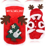 ÁO NOEL CÂY THÔNG CHO CHÓ MÈO HÓA TRANG DỊP LỄ GIÁNG SINH 