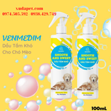 Dầu xịt tắm khô cho chó mèo không dùng nước , khử mùi , sạch lông SMOOTH and SWEET - SP005311