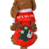 ÁO NOEL CÂY THÔNG CHO CHÓ MÈO HÓA TRANG DỊP LỄ GIÁNG SINH 