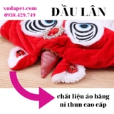 ÁO CON LÂN ĐỎ HÓA TRANG CHO CHÓ MÈO NGÀY LỄ HỘI XUDAPET- SP000548