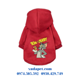 Áo hoodie cho chó mèo hình Tom and Jerry (TỪ 1-35kg)