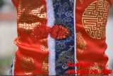 ÁO TẾT CHO CHÓ MÈO KIỂU GẤM SƯỜN XÁM XANH ĐỎ - SP000279