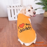 ÁO 3 LỖ CHO CHÓ LỚN I LOVE MOMMY/ DADDY - SP005150