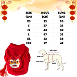 ÁO TẾT CHO CHÓ MÈO CÓ TÚI LÂN LÌ XÌ MAY MẮN - SP007928