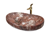 Chậu rửa mặt Ceramic Lavabo vân đá loại thuyền