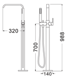 Vòi Bồn Tắm Đặt Sàn H4011
