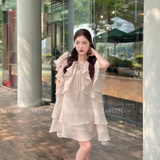 ĐẦM TƠ TAY BÈO THẮT NƠ ZAREEN DAX97