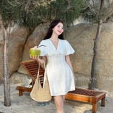 ĐẦM LINEN TAY BÍ ZAREEN DAX106