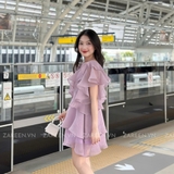 ĐẦM TƠ TAY BÈO THẮT NƠ ZAREEN DAX97