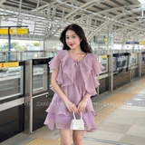 ĐẦM TƠ TAY BÈO THẮT NƠ ZAREEN DAX97