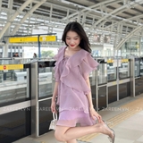 ĐẦM TƠ TAY BÈO THẮT NƠ ZAREEN DAX97