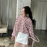 ÁO THUN SỌC CROPTOP TAY PHỒNG ZAREEN THU176