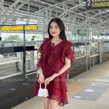 ĐẦM TƠ TAY BÈO THẮT NƠ ZAREEN DAX97