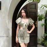ÁO CROPTOP BUỘC NƠ NGỰC ZAREEN VOA131