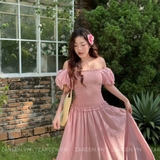 ĐẦM THUN CHỈ TAY PHỒNG ZAREEN DAX85