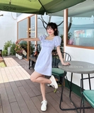 ĐẦM TAY PHỒNG DÁNG A ĐÍNH NÚT ZAREEN DAX92