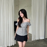 ÁO TRỄ VAI NÚT GỖ ZAREEN VOA149