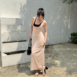 ĐẦM THUN 2 LỚP PHỐI VIỀN ZAREEN DAX102