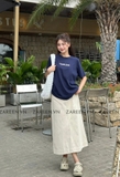 CHÂN VÁY KAKI DÀI XẺ VẠT SAU ZAREEN VAD16