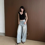 QUẦN JEANS ỐNG RỘNG LƯNG THẤP ZAREEN JEA151